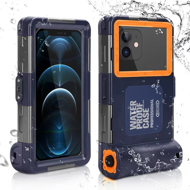 UrbanX Professional [15m/50ft] Sizewimming Diving Sizeurfing Sizenorkeling Photo Video Waterproof Protective Case Underwater Housing for Tecno Camon iACE2X And all Phones Up to 6.9 Inch LCD with Lanyard