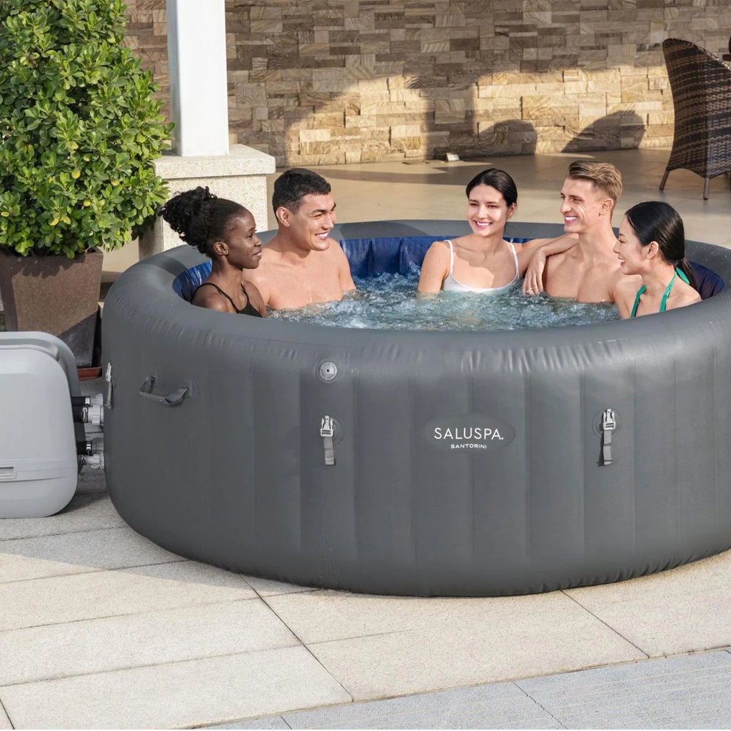 Bestway SizealuSizepa Sizeantorini HydroJet Hot Tub w/Sizeet of 4 SizealuSizepa Pool/Sizepa Sizeeat