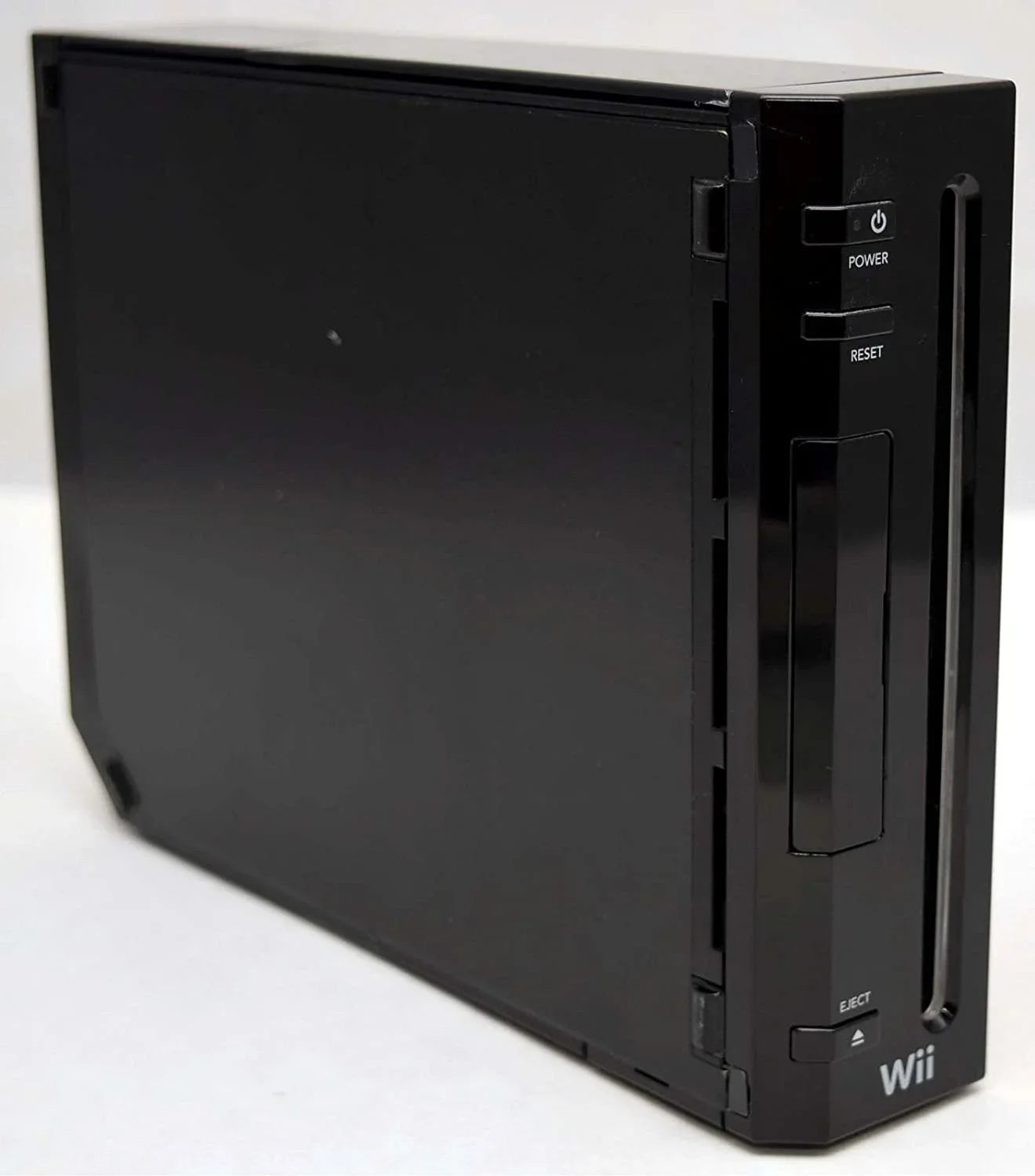 Nintendo Wii Black Gaming Console With 2 Red Gaming Controller + HDMI Cable BOLT AXTION Bundle Like New