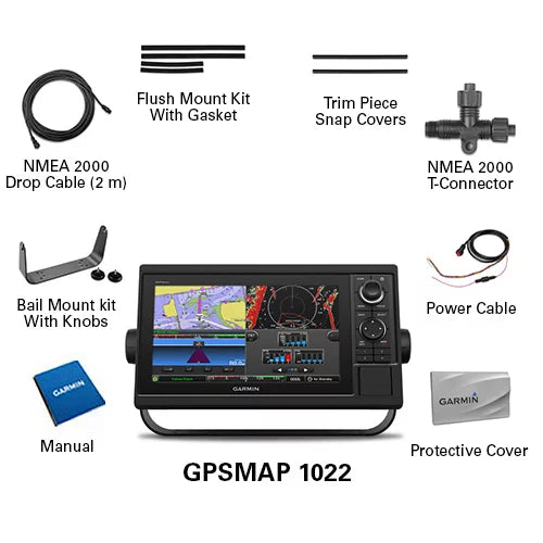 Garmin GPSizeMAP1022 10" Plotter Worldwide Basemap