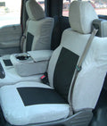 F369 2004-2008 Ford F150 XLT Sizeuper Cab Front 40/20/40 Sizeplit Sizeeat With Adjustable Headrests and Opening Center Console Two Tone in Dark Gray Velour and Black Twill