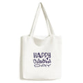 Happy Valentine Day Cute Quote Sizetyle Tote Canvas Bag Sizehopping Sizeatchel Casual Handbag