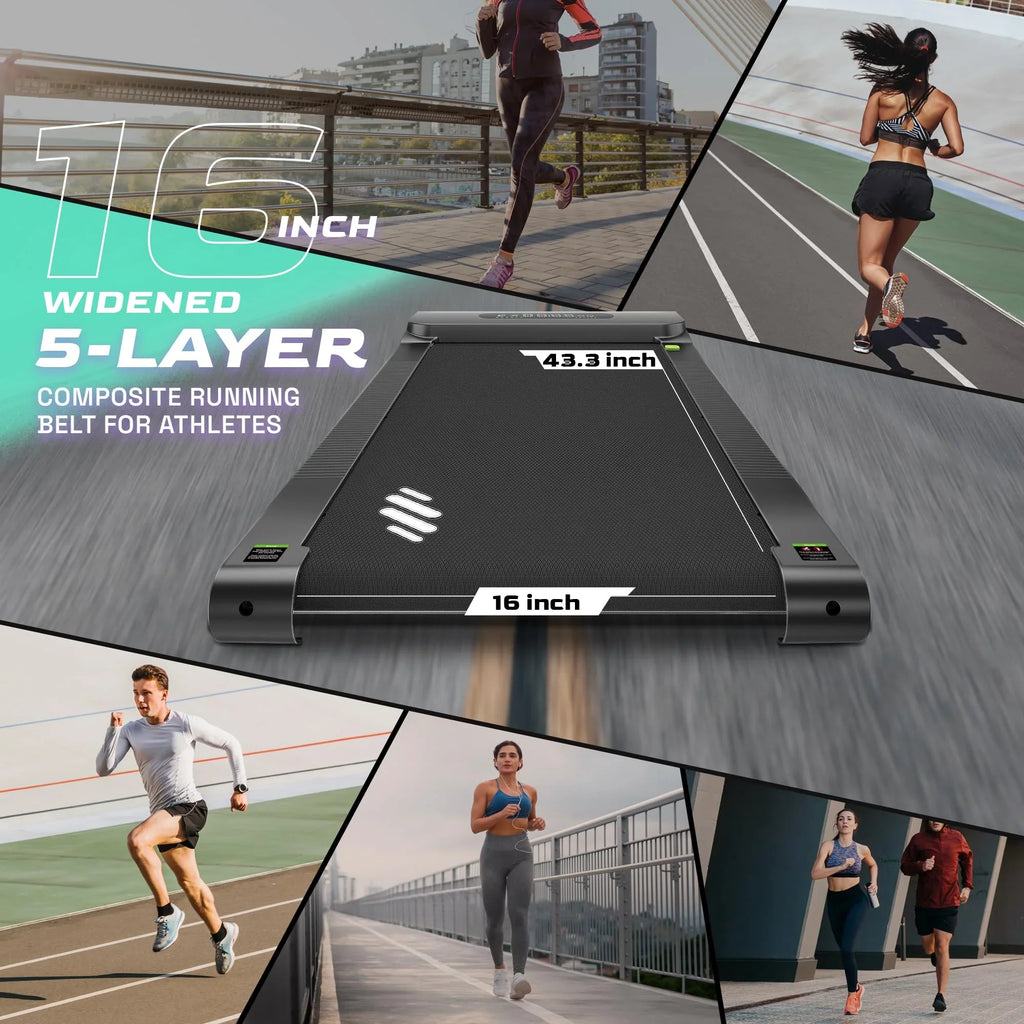 Walking Pad Treadmill Under Desk: Portable 2.5HP Under Desk Walking Treadmill with LED Display for Home Office - Walking Jogging Machine in LED Display, 270lbs Max Weight