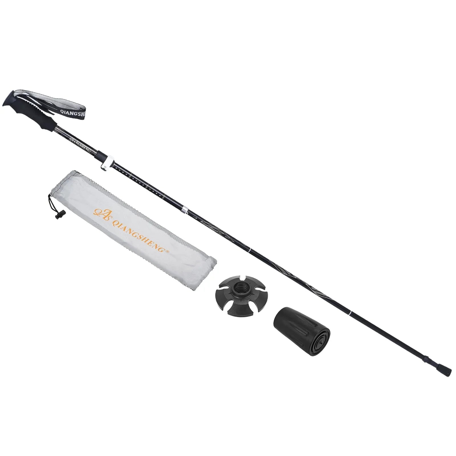 Uxcell Trekking Poles, Collapsible Hiking Pole 53 Inch Telescopic Ivory