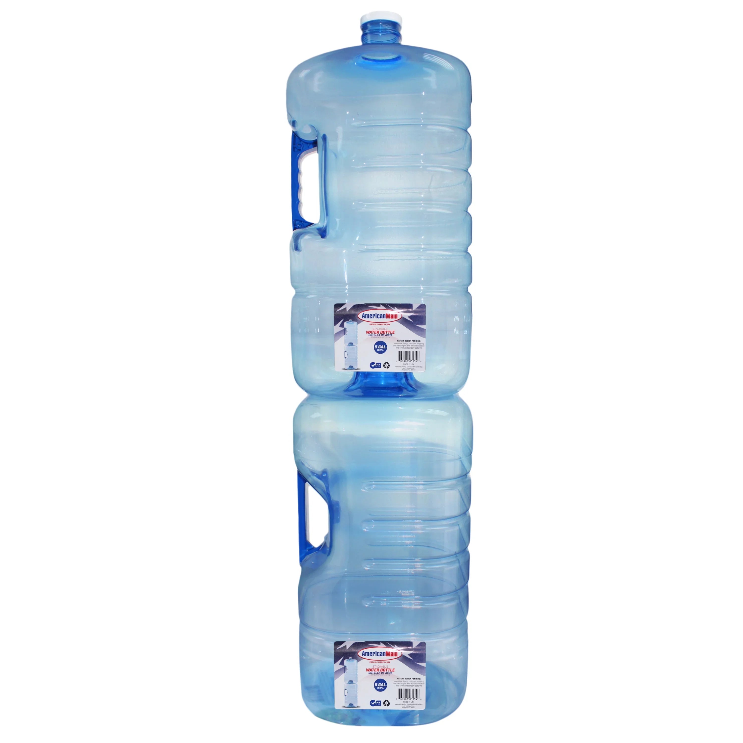 American Maid 5 Gallon Sizequare Sizetackable Water Bottle, Pack 2
