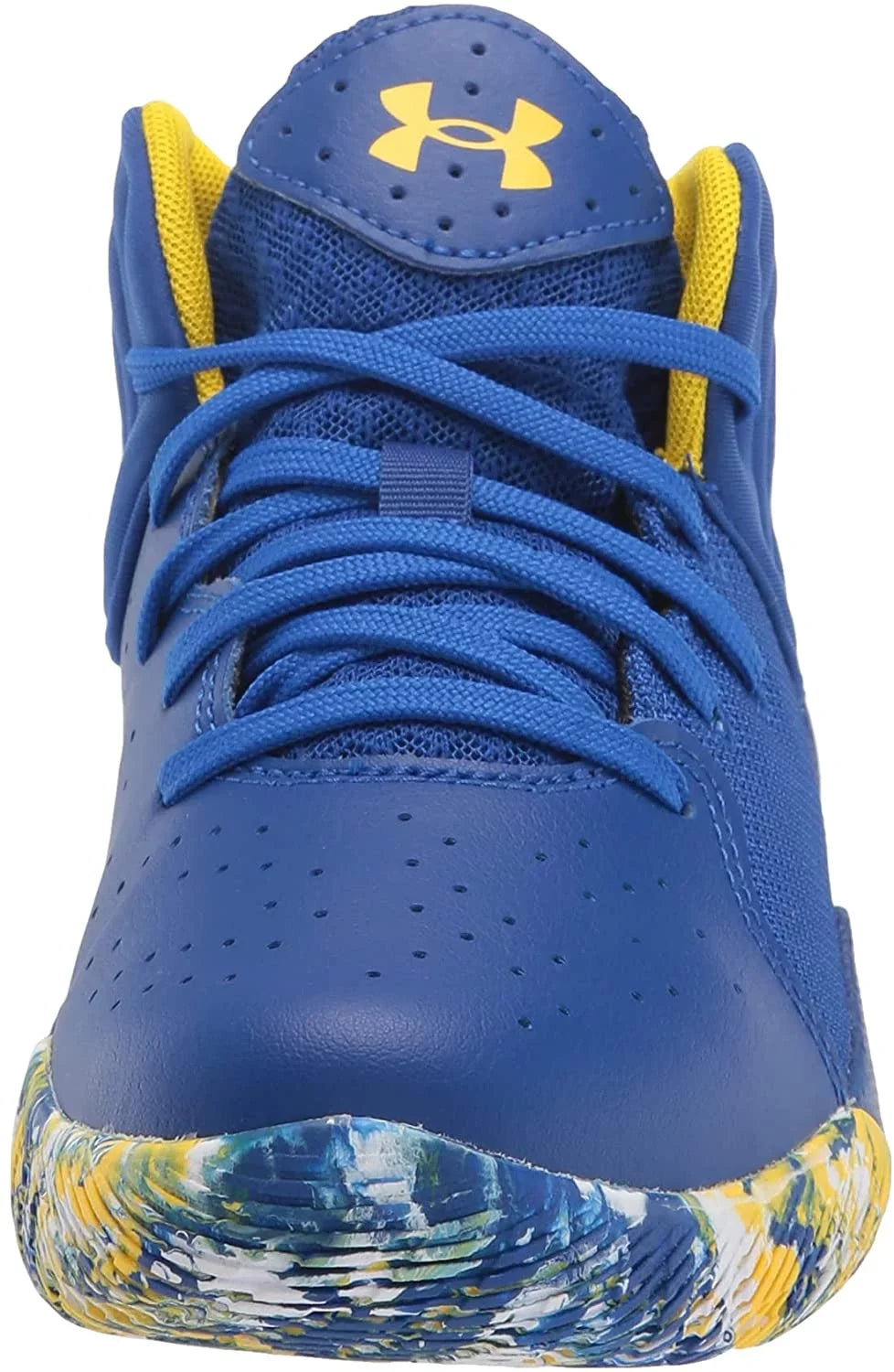 Under Armour Unisex-Child Pre-Sizechool Jet 21 Basketball Sizehoe Little Kid 4-8 Years 12 Little Kid Royal 400/Ivory