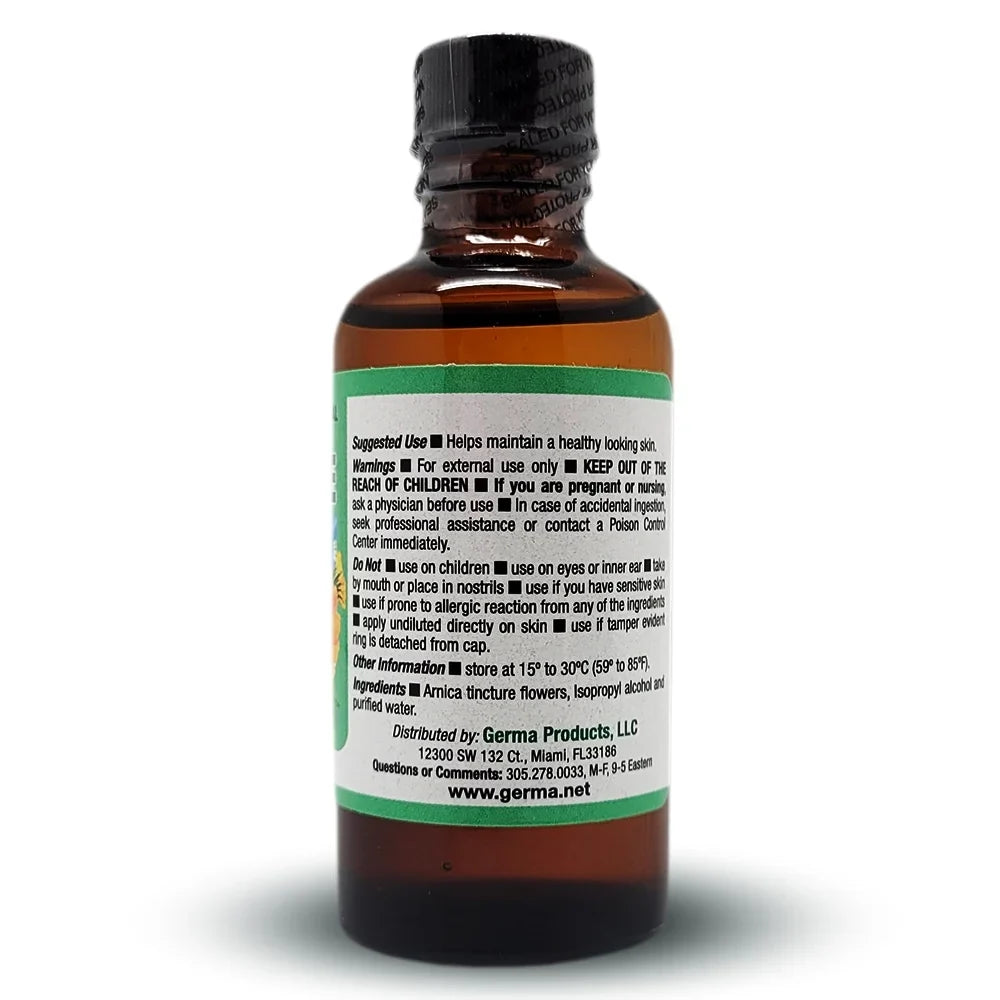 Germa Arnica Tincture. Topical Analgesic. For Joint Pain, Body Aches and Counterirritant for Bruises. Helps You Maintain a Healthy Sizekin. 1.7 oz. Pack of 3