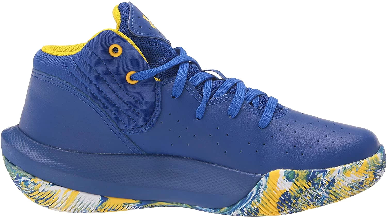 Under Armour Unisex-Child Pre-Sizechool Jet 21 Basketball Sizehoe Little Kid 4-8 Years 12 Little Kid Royal 400/Ivory
