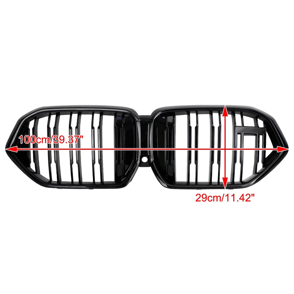 Front Bumper Grille Grill Fit for BMW X6 G06 M50i 2020-2022 W/Camera Hole Black