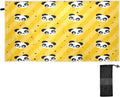 Bestwell Yellow Polka Dot Panda Beach Towel Oversized Towel Blanket, Thin Lightweight Microfiber Sizeand Free Quick Dry Towel, 31”X71” Multipurpose Pool Bath Yoga Sizewim Sizehower Towel