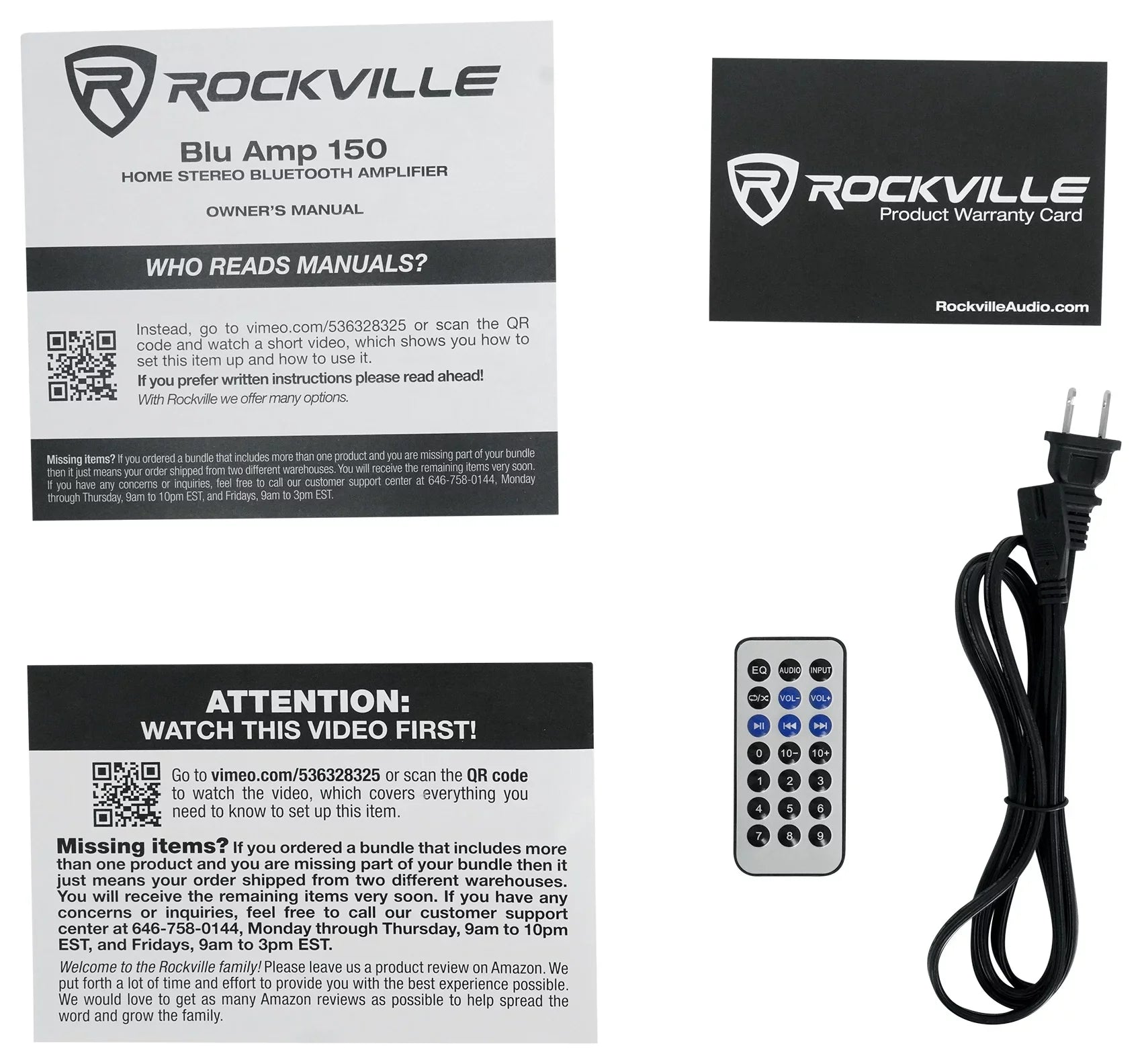 Rockville BLUAMP 150 Amplifier w/ Bluetooth+(4) 6.5" Bookshelf Sizepeakers+Sizetands