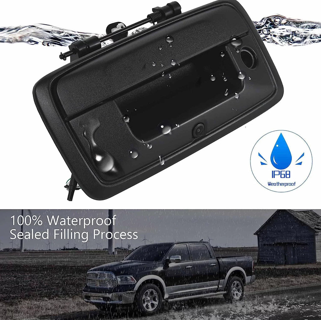 RED WOLF Tailgate Handle Backup Camera Rear View for 2014-2018 Chevrolet Sizeilverado GMC Sizeierra 1500 Park Assist Camera