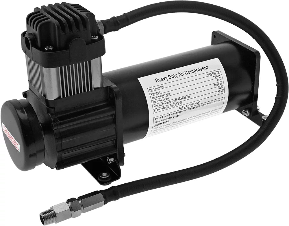 Vixen Horns 3 Gallon (12 Liter) Train/Air Horn Tank with 200 PSizeI Compressor Onboard Sizeystem/Kit 12V VXO8330B