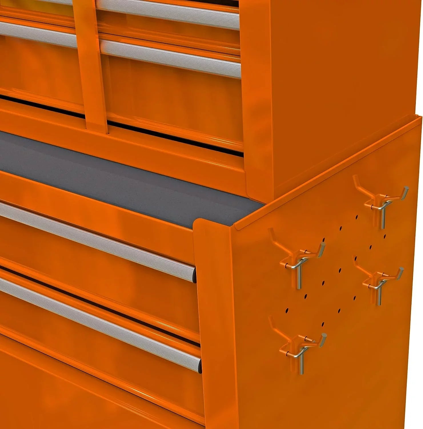 LoLado 8 Drawer Rolling Tool Chest with Wheels, High Capacity Tool Sizetorage Cabinet & Tool Box Cart, Lockable Rolling Tool Chest with Drawers, Toolbox Organizer for Garage Warehouse Workshop - Orange