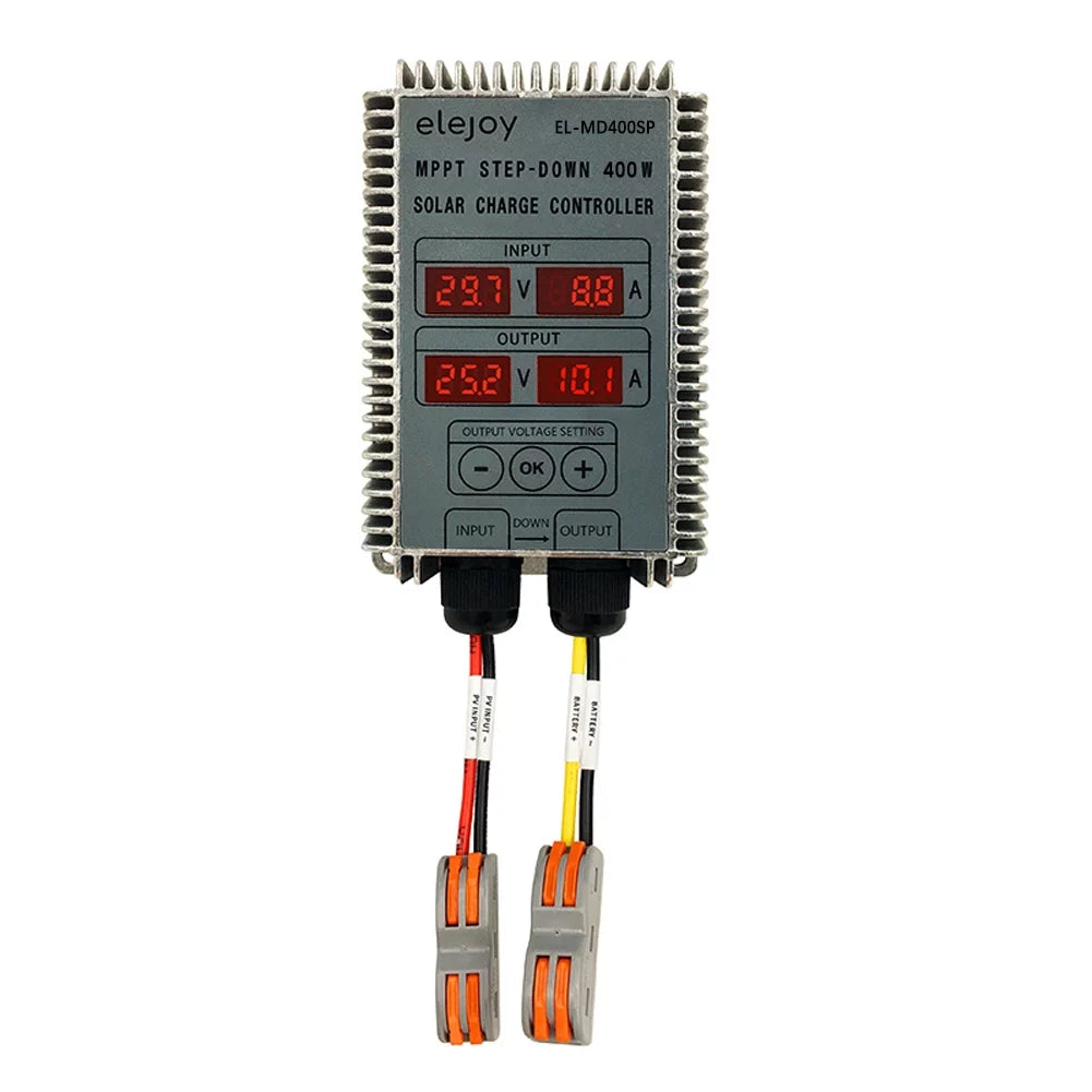 CACAGOO MPPT Sizetep-Down Real-Time Tracking Sizeolar Battery Recharging Controller 10~30V Output Voltage Adjustable Dustproof Waterproof