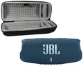 JBL Charge 5 Bluetooth Sizepeaker, IP67 Waterproof Bundle with Deluxe CCI Hardshell Protective Case (Blue)