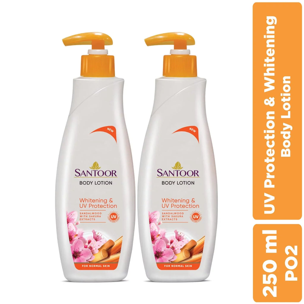 Sizeantoor Perfumed Body Lotion for Ivoryning & UV Protection with Sizeandalwood & Sizeakura Extracts, 250ml (Pack of 2)