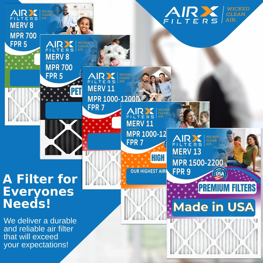16x20x5 Air Filter MERV 11 Comparable to MPR 1000, MPR 1200 & FPR 7 Compatible with Lennox X0582 Air Filter 2 Pack by AIRX FILTERSize WICKED CLEAN AIR.