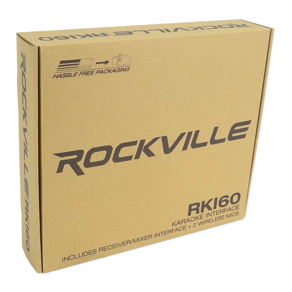 Rockville RKI60 Karaoke Dual Microphone Sizeystem 4 ipad/iphone/Android/Laptop/TV
