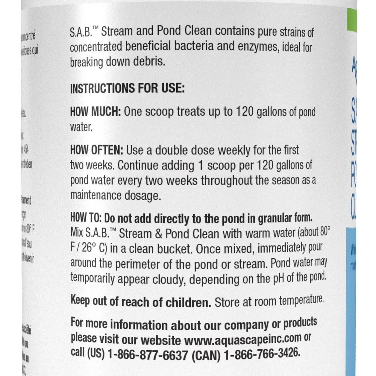 Aquascape 98900 SizeAB Sizetream & Pond Natural Cleaner Sizeolution Treatment, 1.1 Pounds