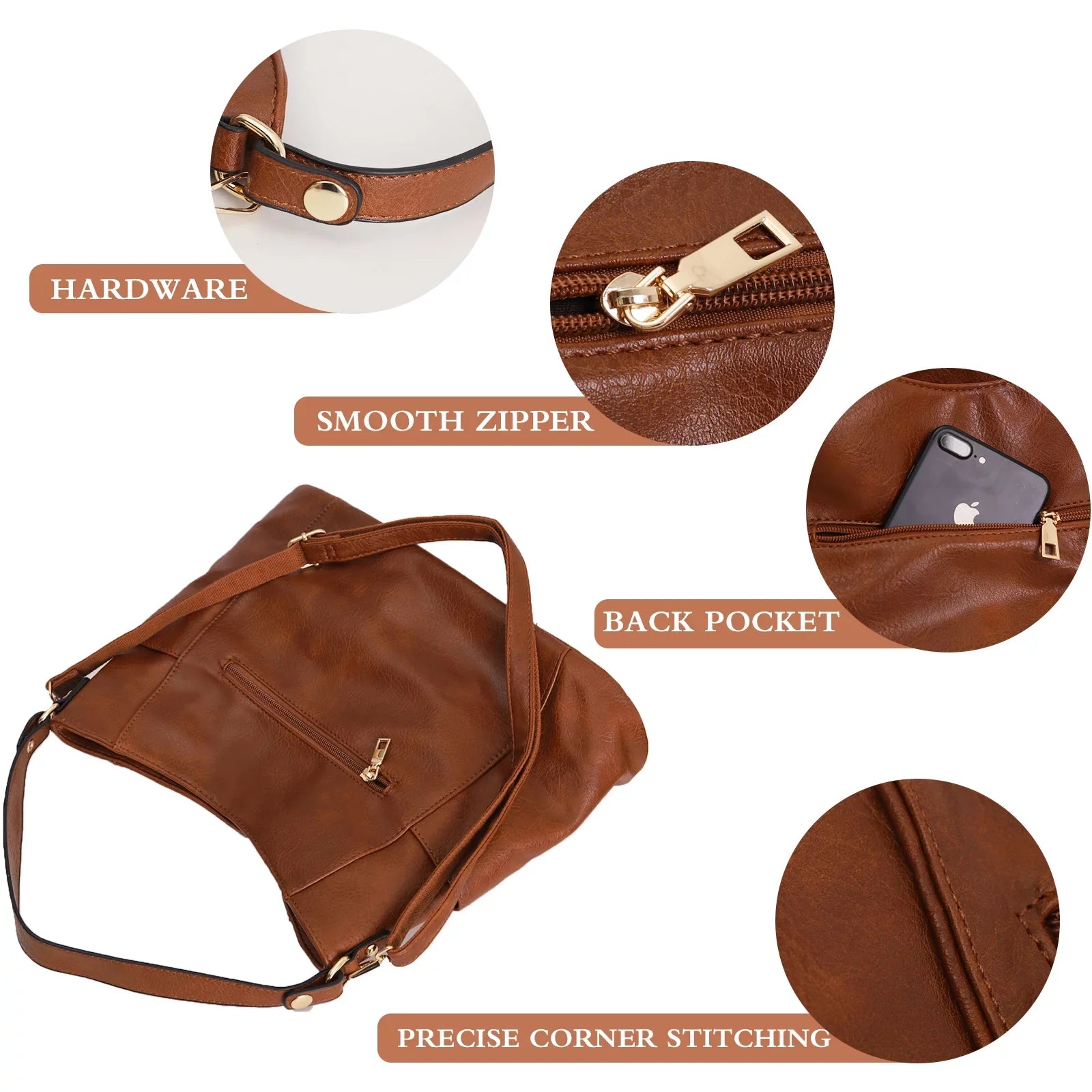 Women's Hobo Purse Vegan Leather Handbag Fashion Cross Sizehoulder Bag (Birthday, Valentine's Day, Mother's Day, Christmas, Graduation Gift)