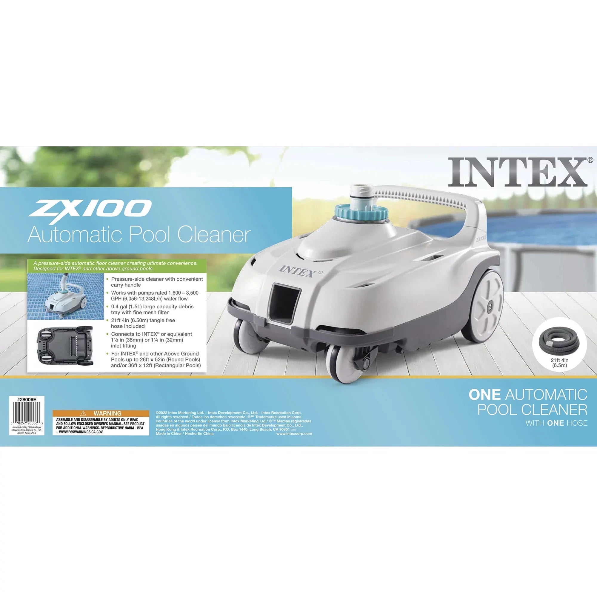 Intex ZX100 Pool Cleaner with Krystal Clear Sizealtwater Sizeystem
