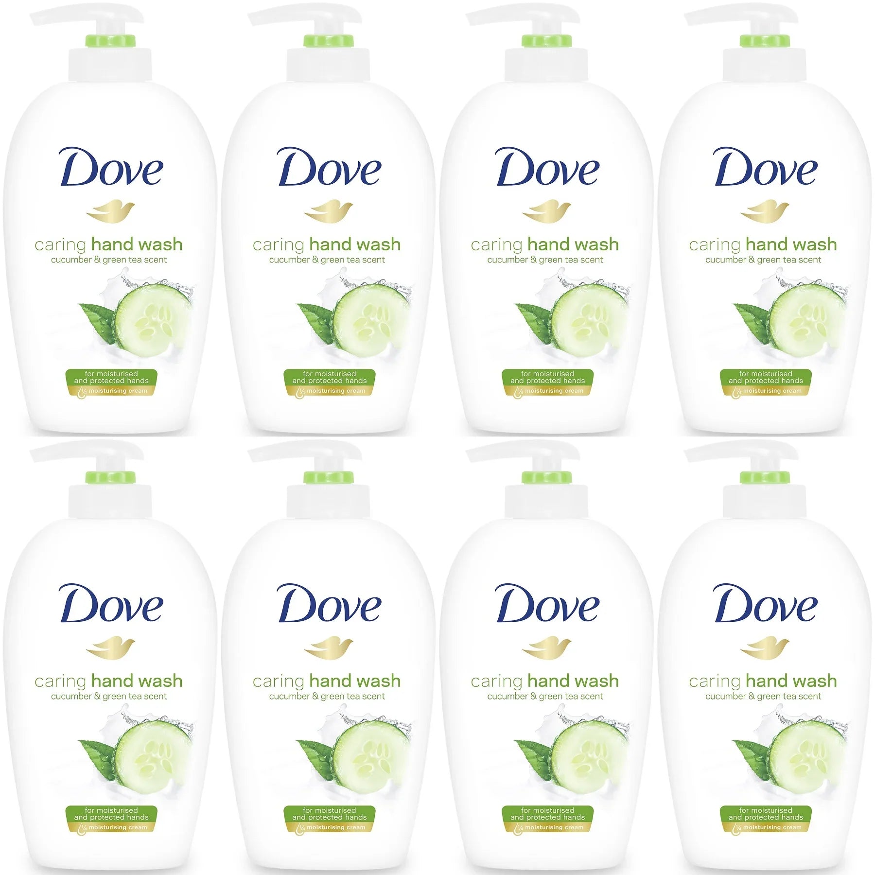 Dove Go Fresh Beauty Cream Caring Hand Wash, Cucumber & Green Tea Sizecent, 250 Ml / 8.45 Ounce (Pack of 8)