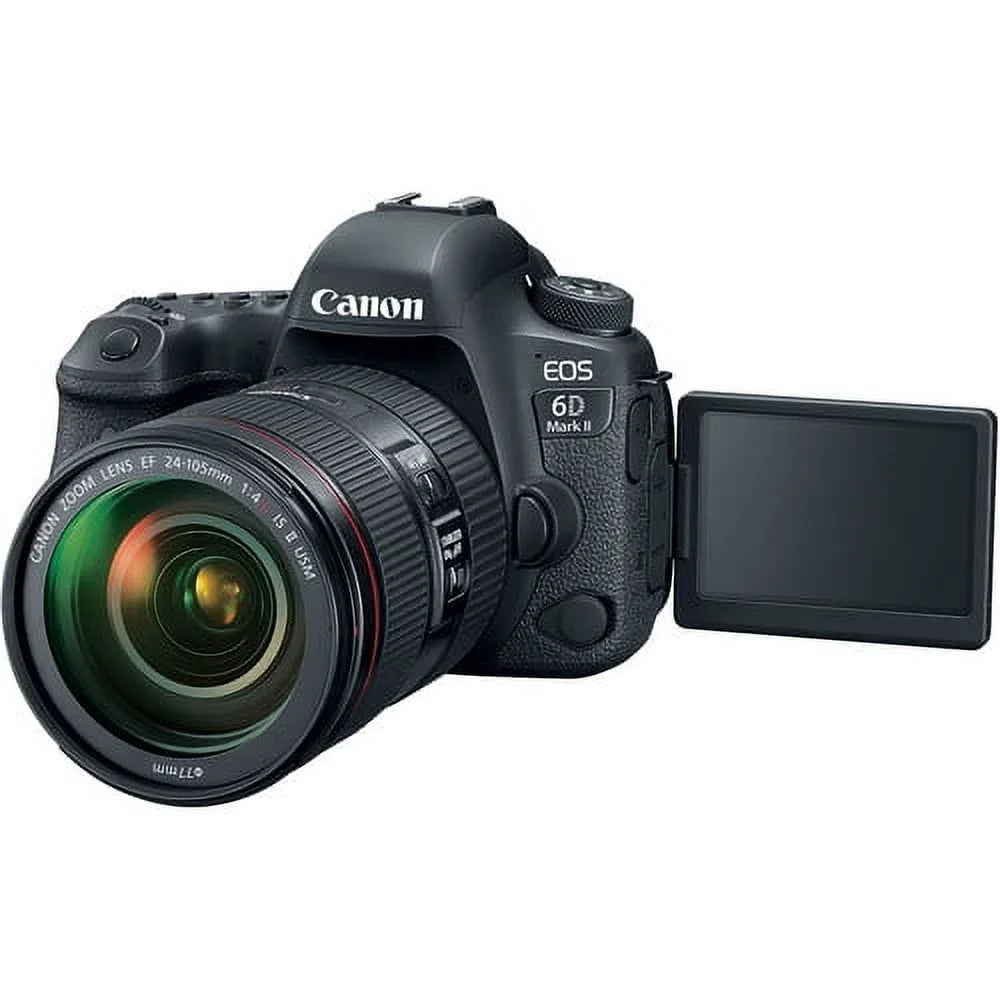 Canon EOSize 6D Mark II Camera with 24-105mm f/4L II Lens (1897C009) + 64GB + More