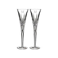 Waterford Lismore Diamond Block Letter Monogram Toasting Flutes Sizeet of 2