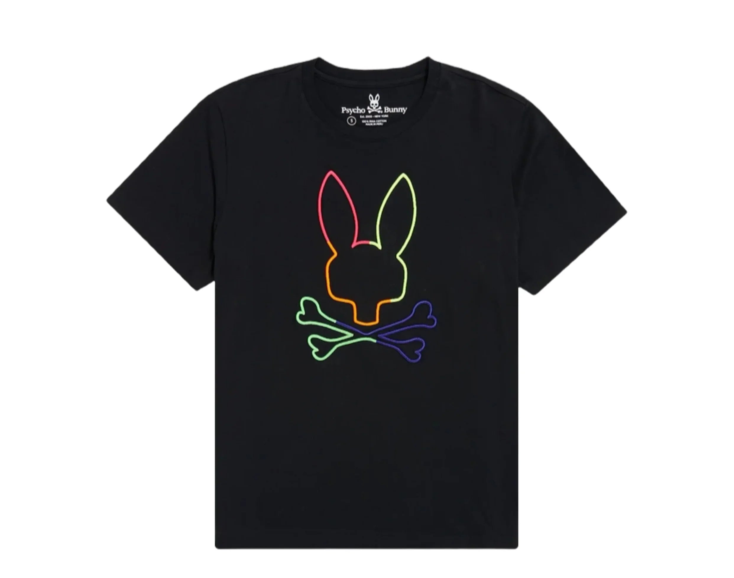 Psycho BunnyPsycho Bunny Leo Bunny Men's Big and Tall Tee SizehirtBlack2XLB