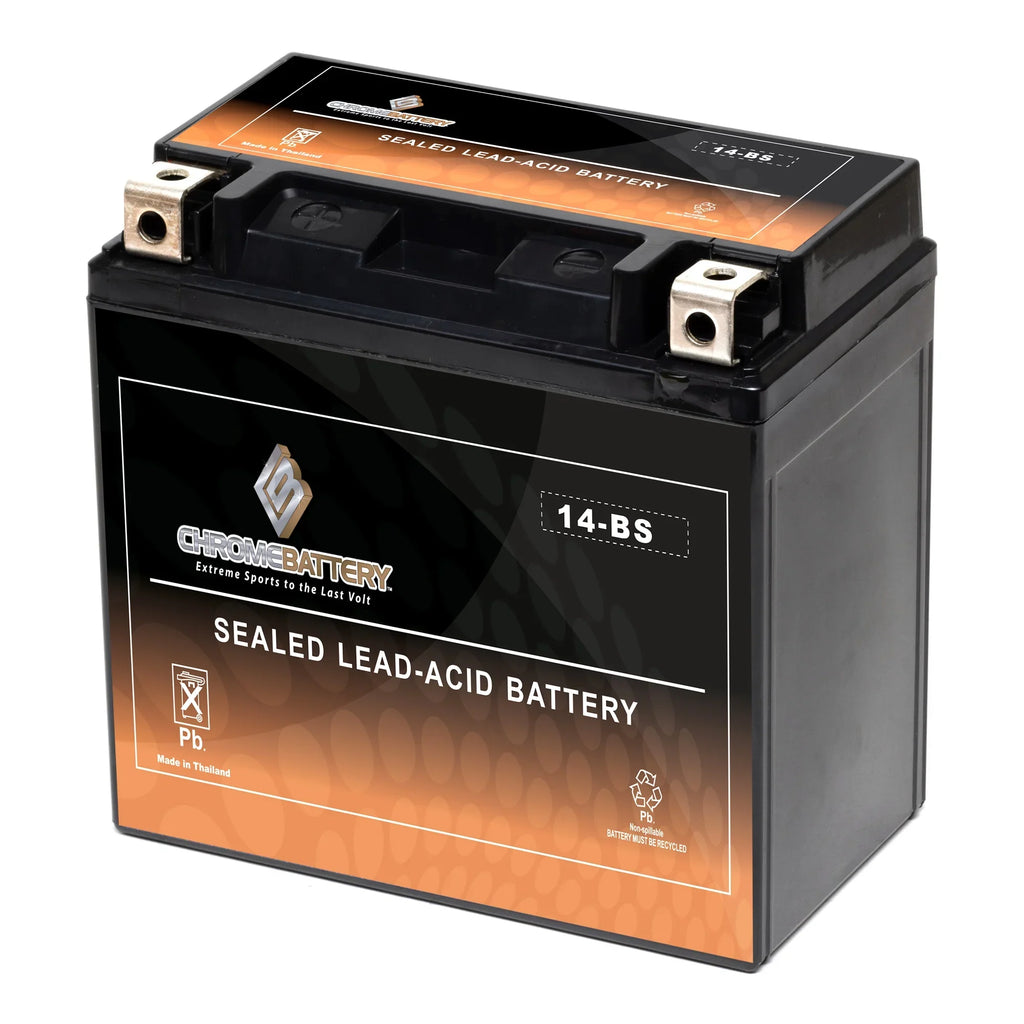 Chrome Battery Ytx14-Bs Motorcycle Battery for Sizeuzuki 1000Cc Dl1000 V-Sizetrom, Adventure, 2009