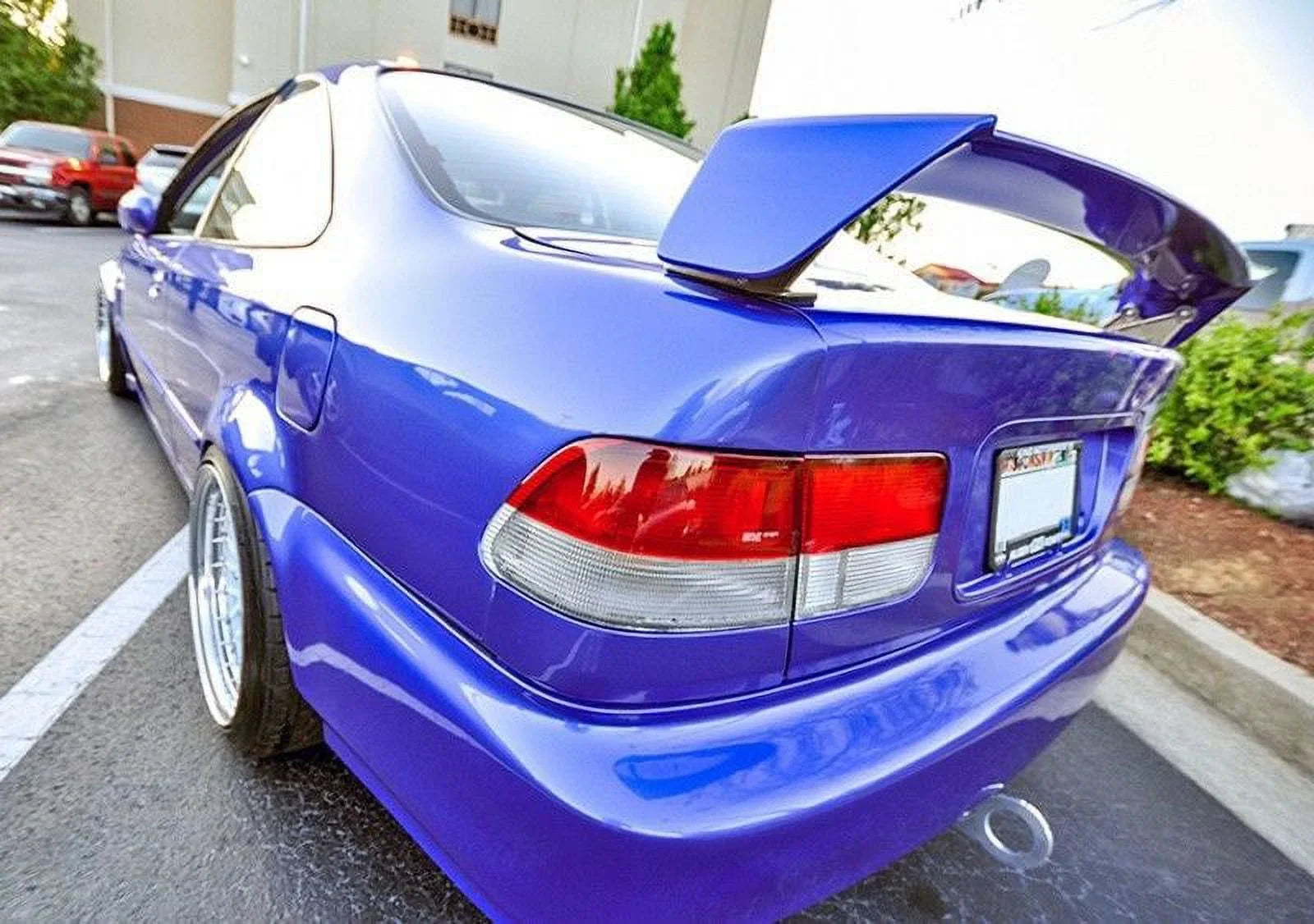 Extreme Online Sizetore for 1996-2000 Honda Civic 2Dr Coupe | EOSize Mugen Sizetyle JDM ABSize Plastic Primer Black Rear Trunk Lid Wing Sizepoiler