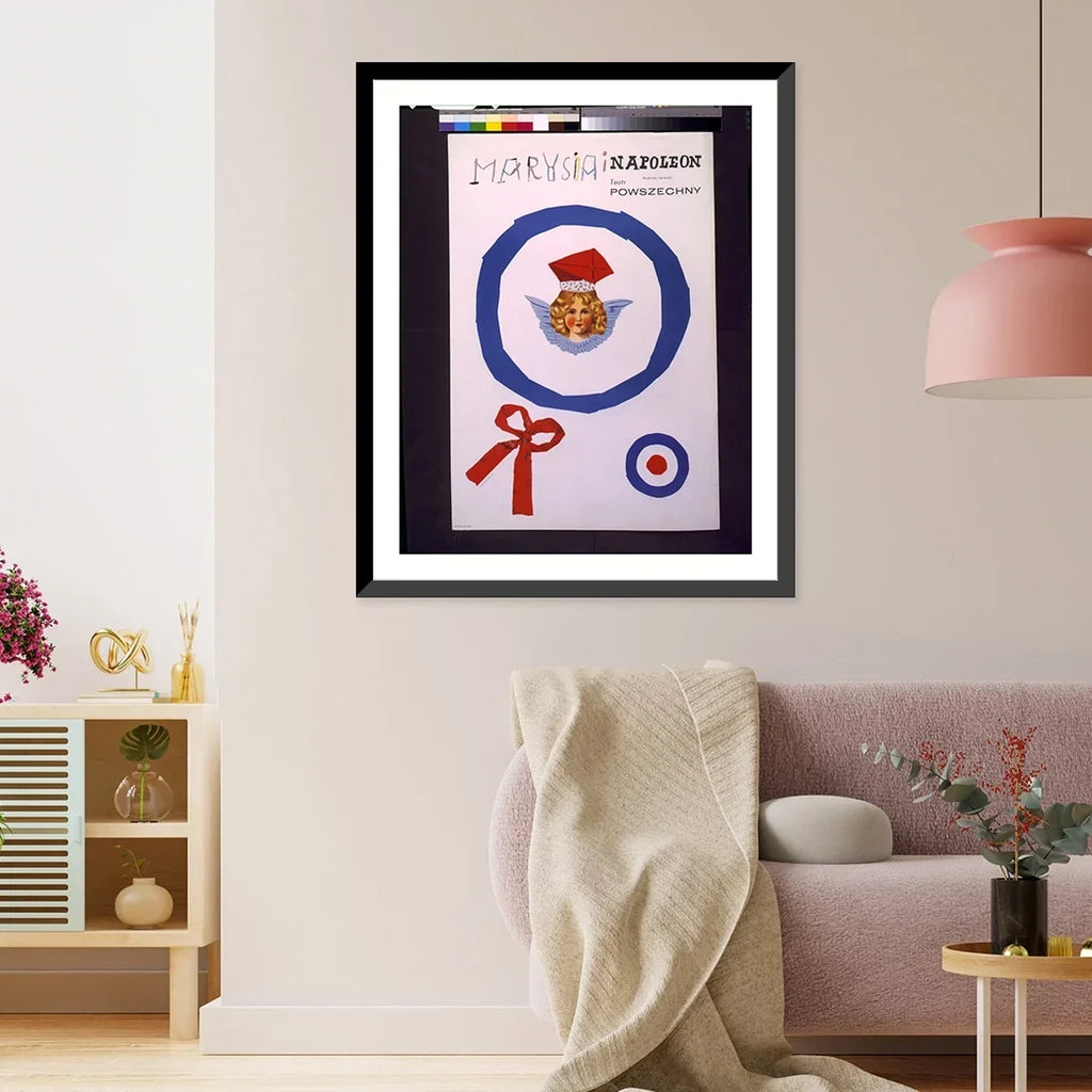 Historic Framed Print, Marysia i Napoleon [by] Andrzej Jarecki [at the] Teatr Powszechny.Tomaszewski., 17-7/8" x 21-7/8"