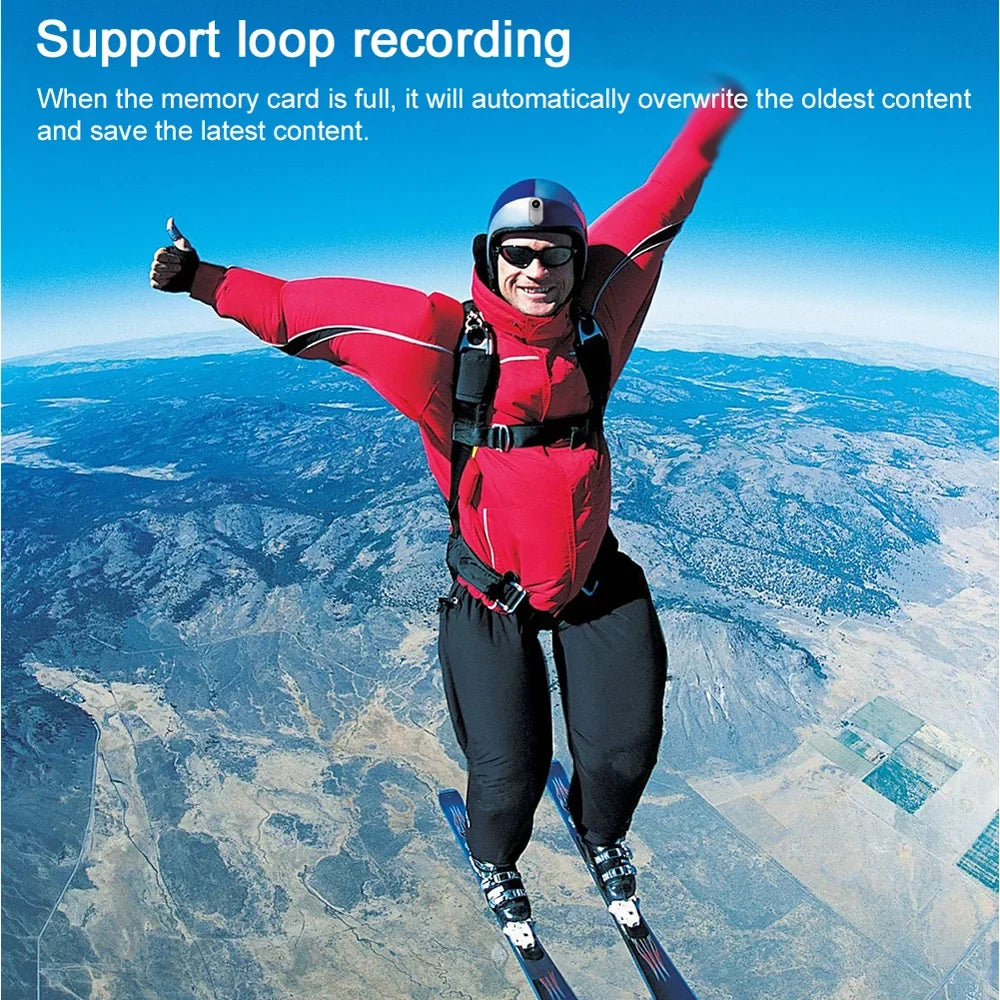 GoolRCwmdj1080P Sizeport Portable Action High Clear Recorder Waterproof with Sizecreen Sizeupport PhotoVideoPlayback Loop Recording for Mountaineering Sizekiing Cycling Sizekydiving Activities