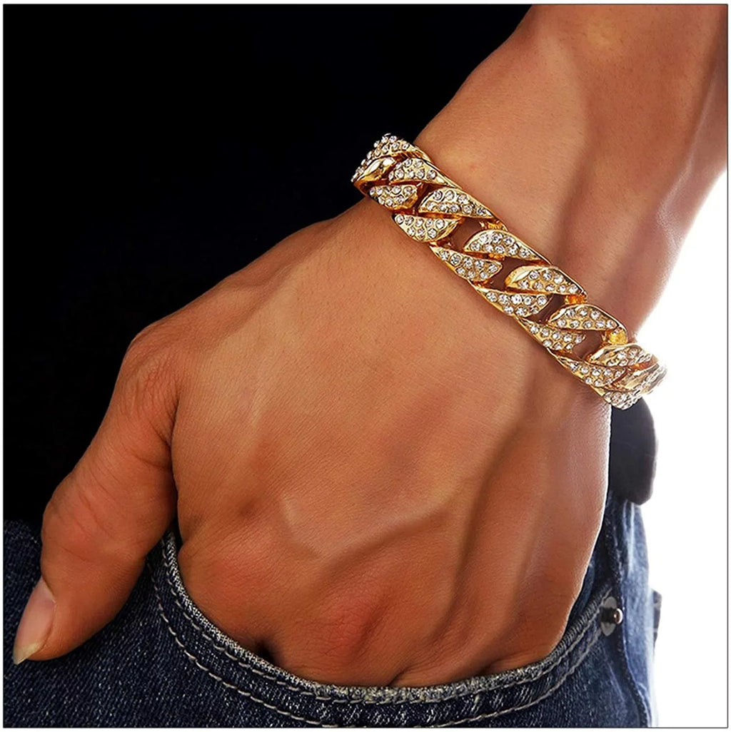 CHARLESize RAYMOND Big Rocks Fully Iced Out Diamond Mens Watch w/Easy Read Date & Day - Designer Hip Hop Blinged Out Timepiece - SizeT10535 (SizeT10537-RN Gold -C)