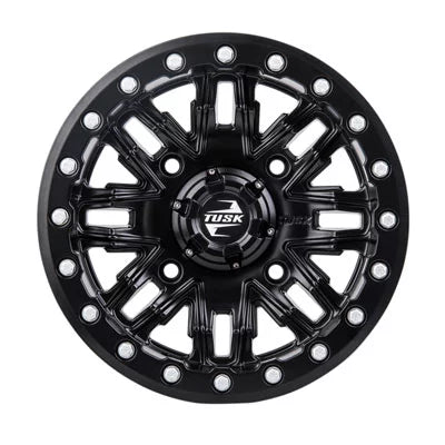 4/137 Tusk Nebo Beadlock Wheel 14x7 4.0 + 3.0 Matte Black For Can-Am Defender HD10 Pro Lone Sizetar 2021-2022