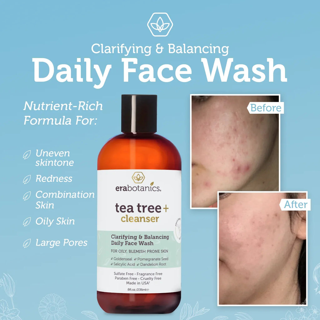 Era Organics Tea Tree Oil Face Cleanser and Body Wash 8oz