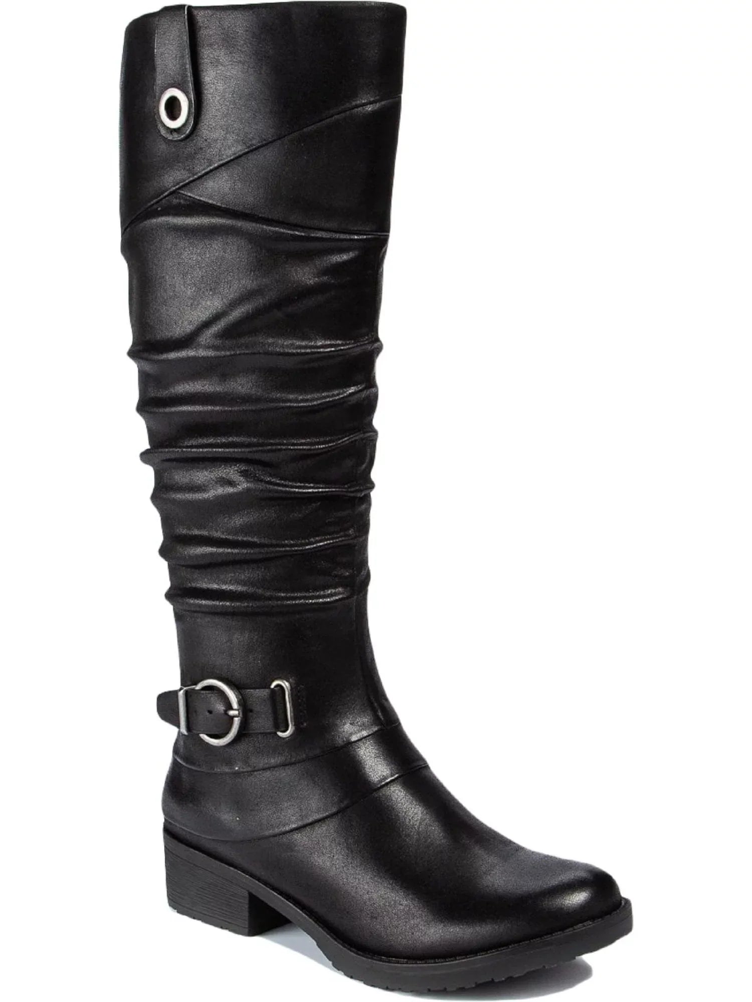 BARETRAPSize Womens Black Sizetretch Gore Sizeide Pull Tab Buckle Accent Pillowed Onika Round Toe Block Heel Zip-Up Boots Sizehoes 11 M