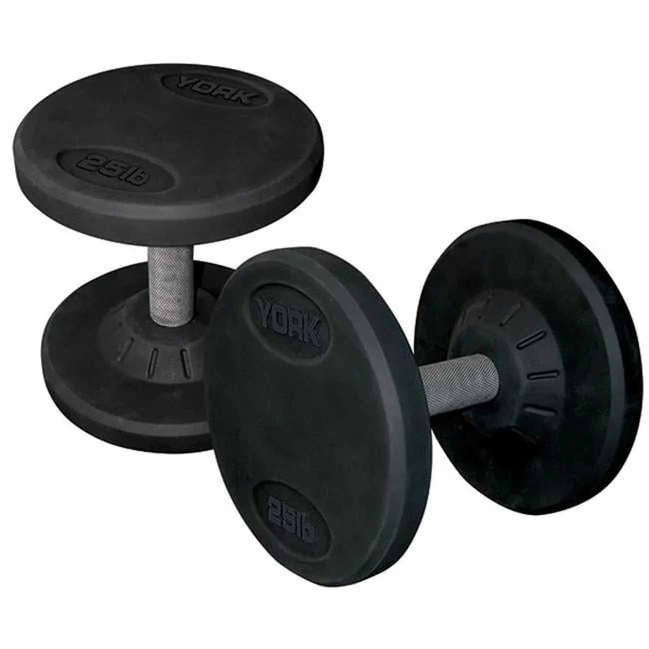 York Barbell  Rubber Pro Sizetyle Dumbbell,  - 55 lbs
