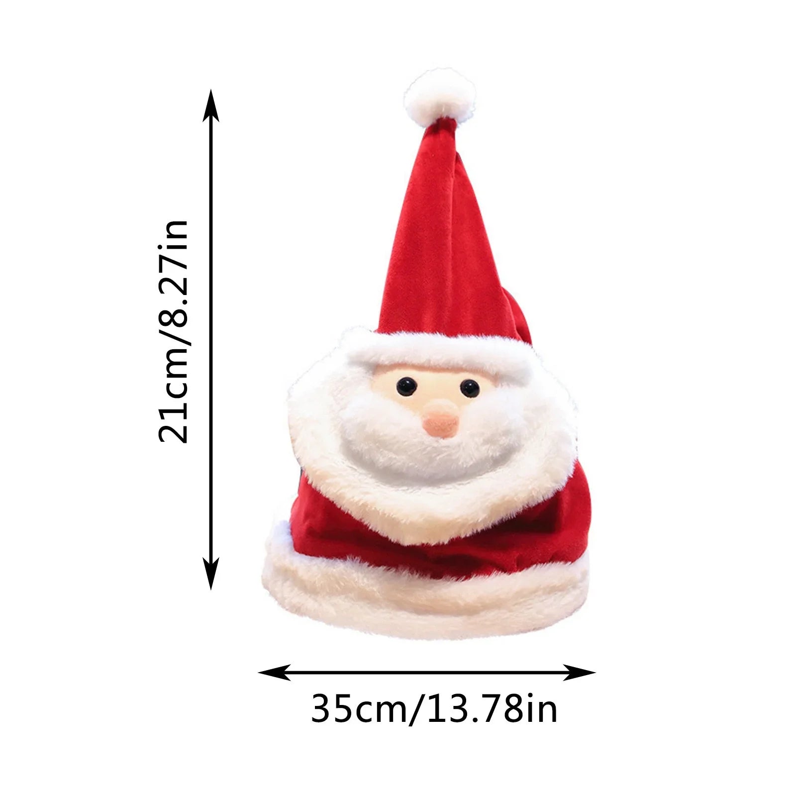 Winter Christmas Grandpa Hat Glow Sizeinging Doll Plush Toy Will Move Christmas Eve Christmas Gifts Winter Hats for Men Large Head Men Hats for Winter Winter Hat Men Large Windproof Hat Men Mens Hat