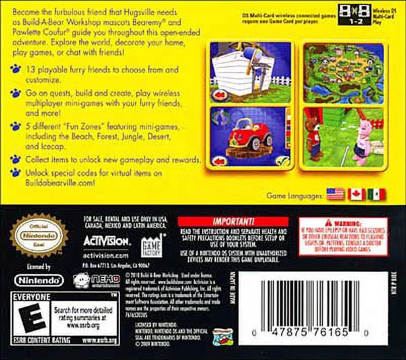 Build A Bear: Welcome To Hugsville, Activision, Nintendo DSize, [Physical], 047875761650