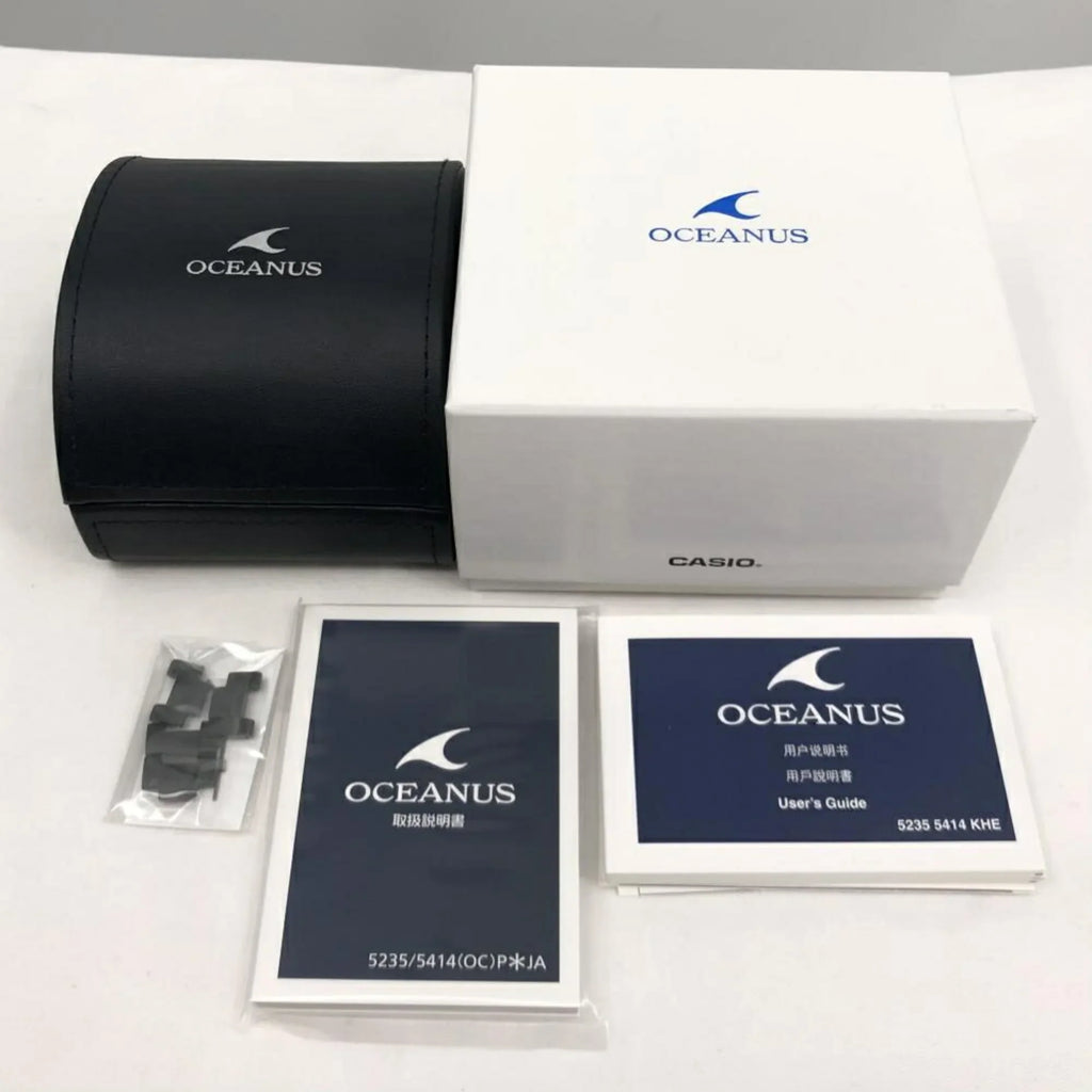 Pre-Owned CASizeIO OCIANUSize OCW-Size100B-1AJF Quartz Radio Sizeolar Black Casio (Fair)