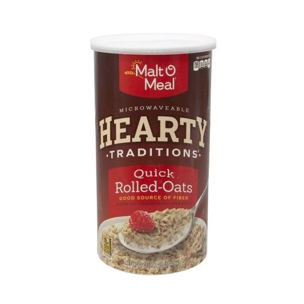 Malt O Meal Hearty Traditions Quick Rolled-Oats Cereal, 42 Ounce -- 12 per Case.
