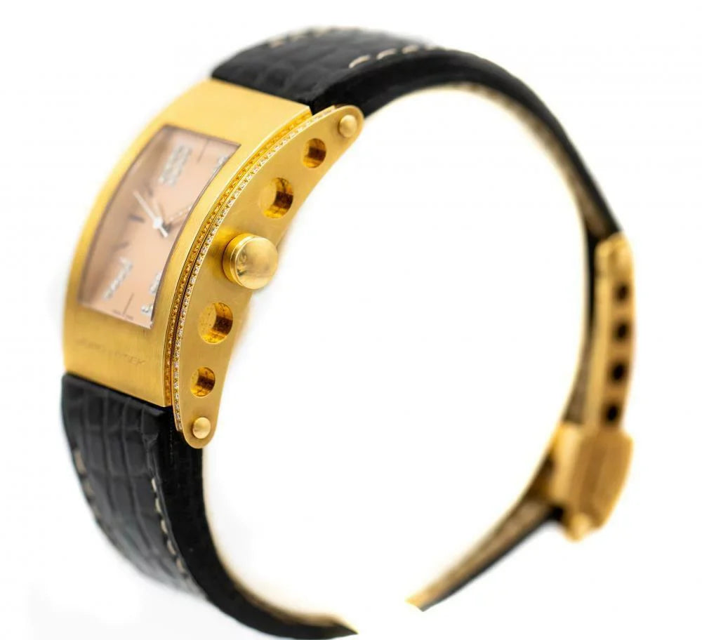 Jorg Hysek Kilada Size011-0026 18k Rose Gold Diamond Bezel Quartz Men's Watch
