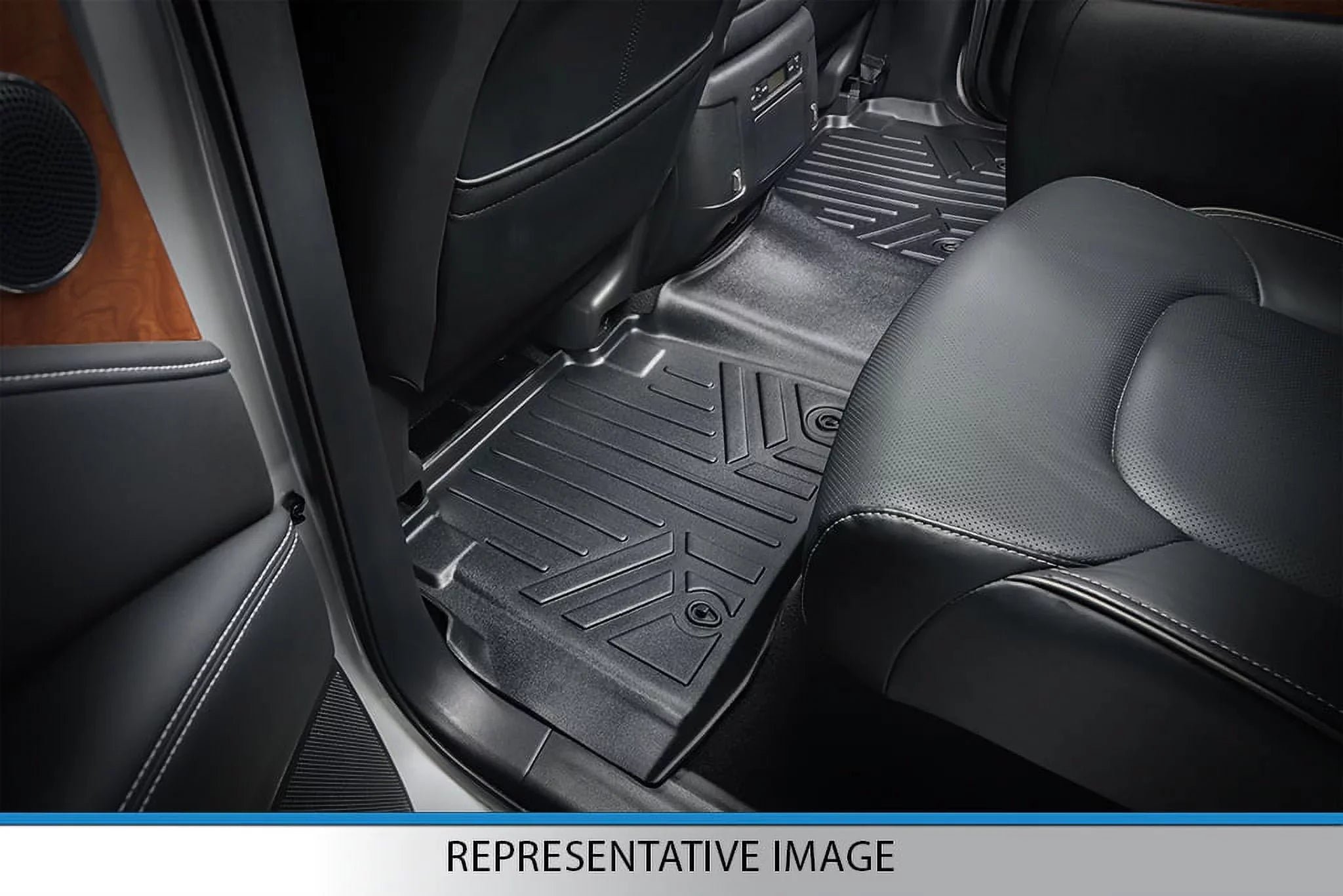 Sizemartliner SizeB0479 Custom Fit 2nd Row Floor Mats Liner with Non Lockable Rear Underseat Sizetorage for 2020-2023 Jeep Gladiator, Black
