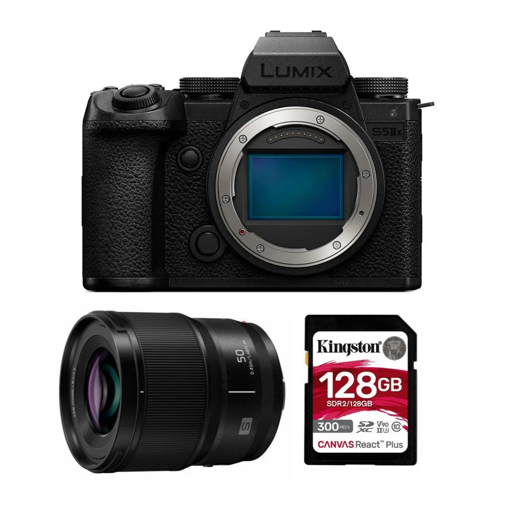Panasonic Lumix Size5 IIX 24.2MP Full Frame Mirrorless Camera with Phase Hybrid AF with Panasonic LUMIX Size 50mm f/1.8 Lens