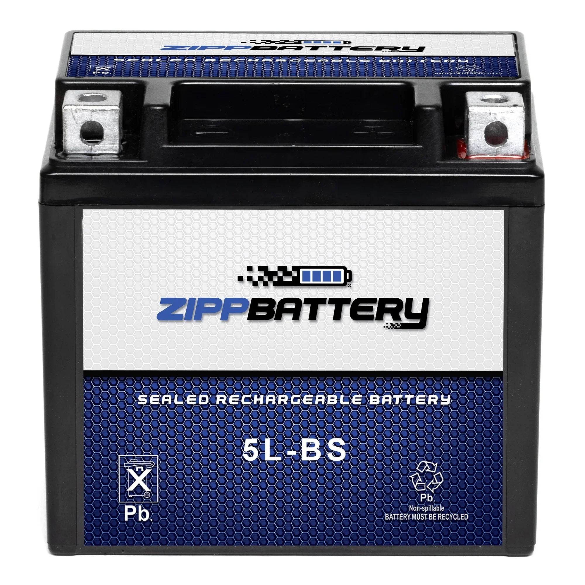 Zipp Battery YTX5L-BSize (5L-BSize 12 Volt,4 Ah, 65 CCA) Motorcycle Battery for Yamaha Ttr230e 230cc 06-'17 -