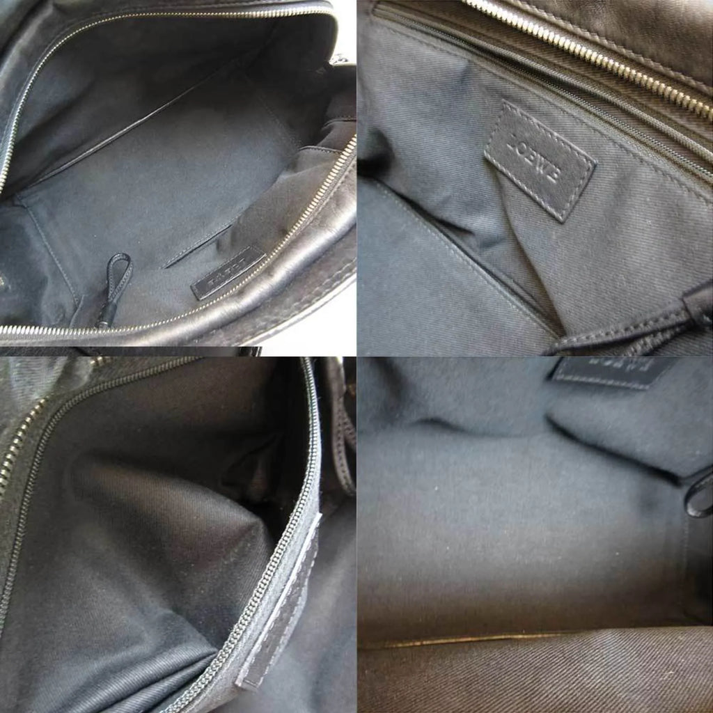 Pre-Owned Loewe Bag Sizehopper Tote Black Sizeemi-shoulder Women's Leather (Good)