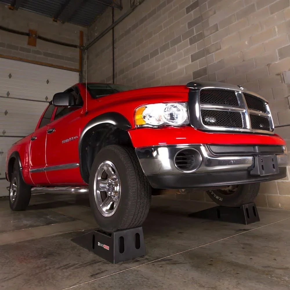 PSizeR295 Plastic Car Sizeervice Ramps - Lifts Vehicles 6.25" H for Maintenance or Oil Changes - Each Ramp is 12" W - Pack of Two - 10,000 lbs. Capacity Per Pair