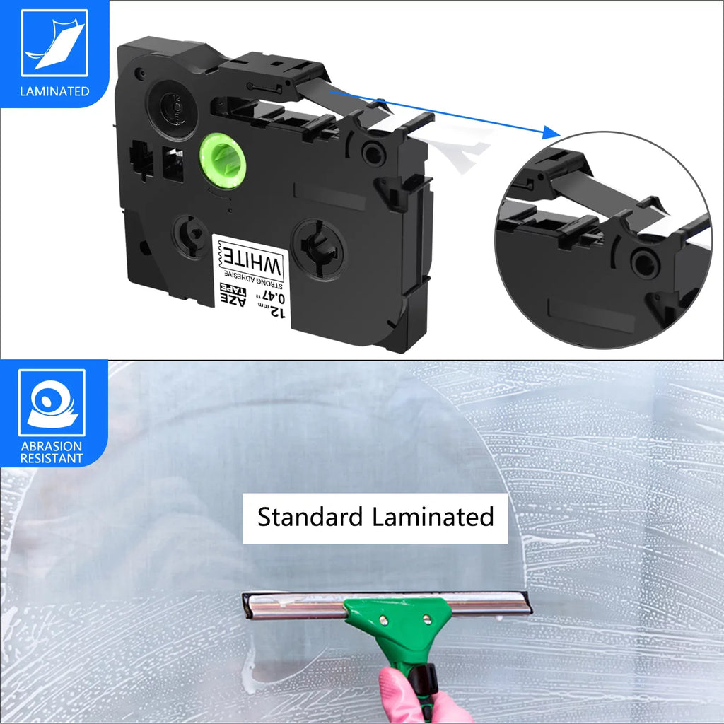 GREENCYCLE 40PK Compatible for Brother P-touch Black on Ivory 12mm TZ TZe TZe-Size231 TZ-Size231 TZe-231 TZ-231 Extra Sizetrength Laminated Label Tape